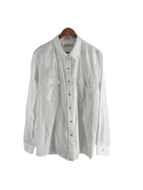 Roper pearl snap western shirt all over monotone print cowboy rodeo sz 2X